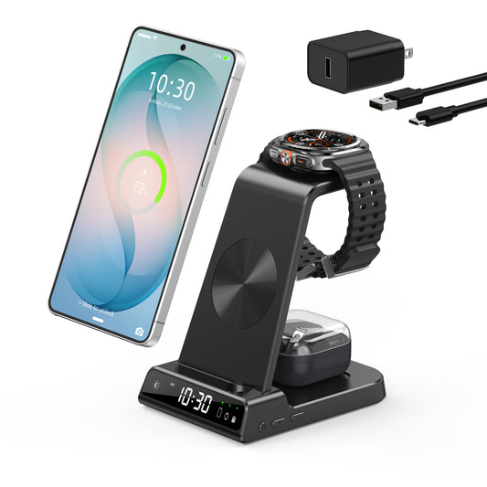 Elecdov C01 3 In 1 Magnetic Charging Station for Samsung,Includes Charger Plug