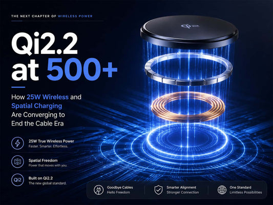 Qi2.2 at 500+: How 25W Wireless and Spatial Charging Are Converging to End the Cable Era