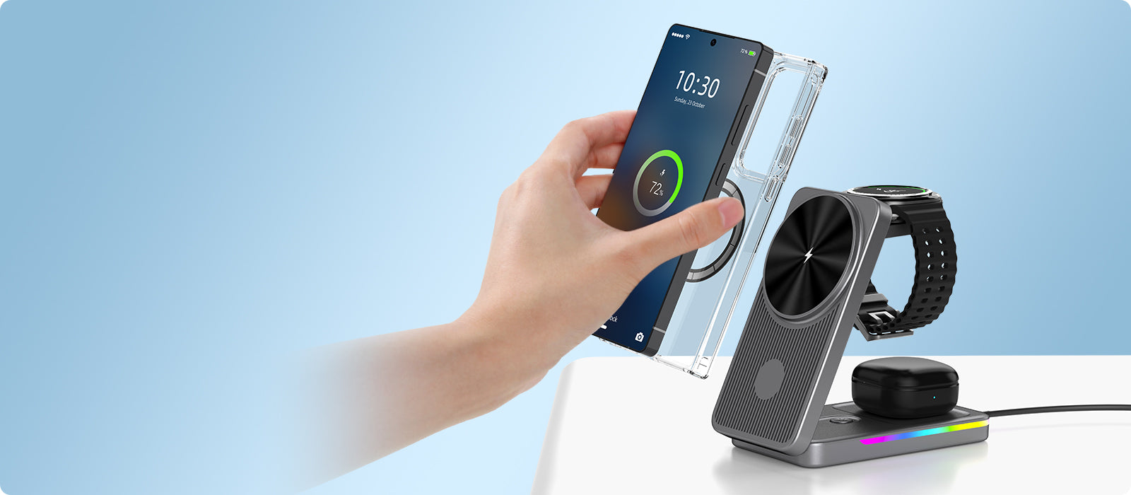 Magnetic wireless charger for Samsung Galaxy