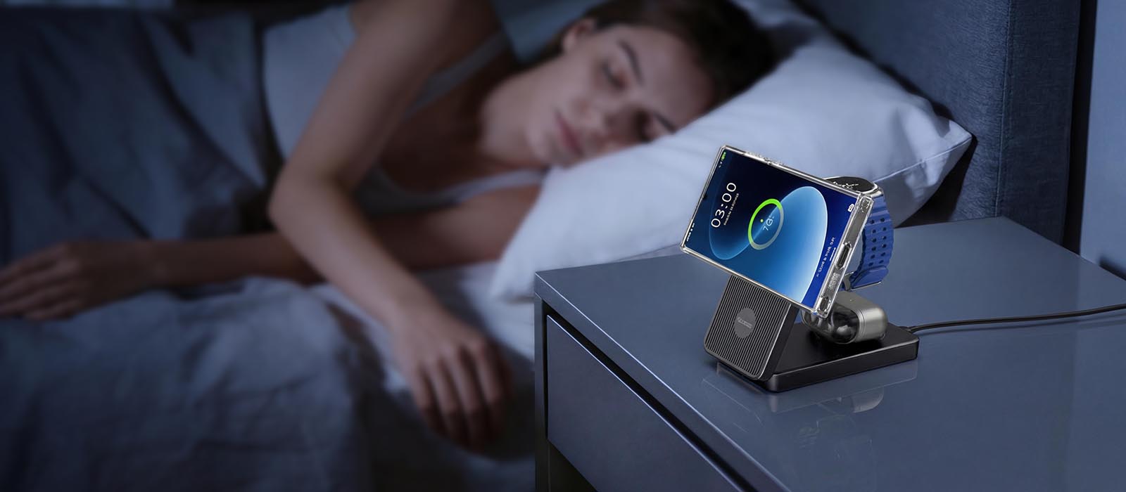Bedside wireless charging station for iPhone Air and MagSafe devices