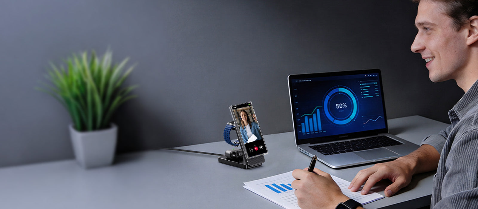 3-in-1 Samsung charging station