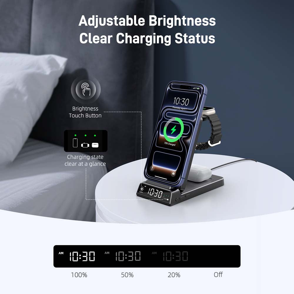 Elecdov CE19A-CF 3 In 1 Magnetic Charging adjustable Brightness Clear Charging Status