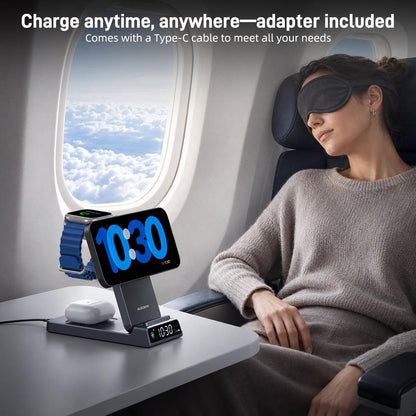 Elecdov CE19A 3 In 1 Magnetic Charging Station for Apple,Includes Charger Plug