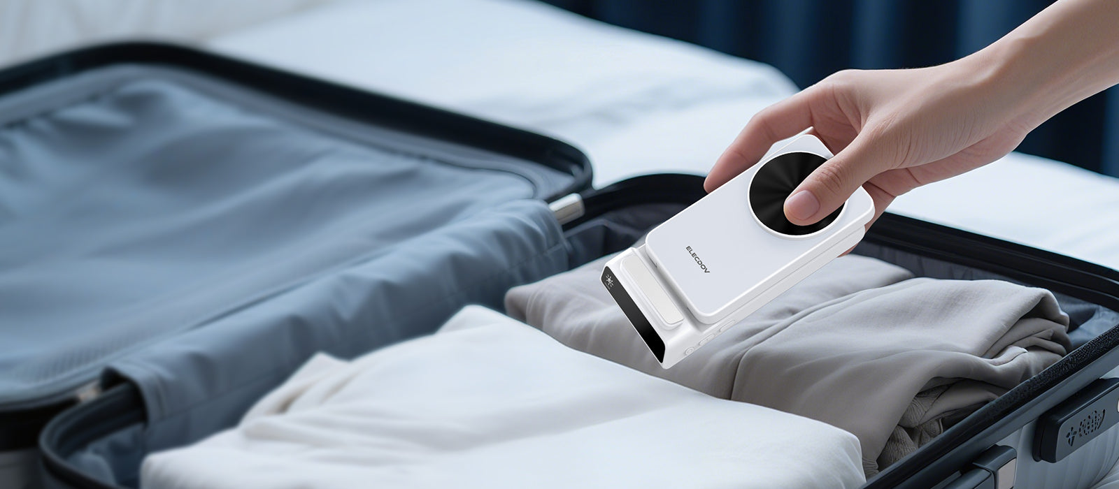 Portable foldable wireless charger travel