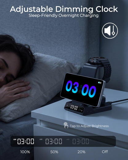 Elecdov C01 3 In 1 Magnetic Charging Station for Samsung,Includes Charger Plug