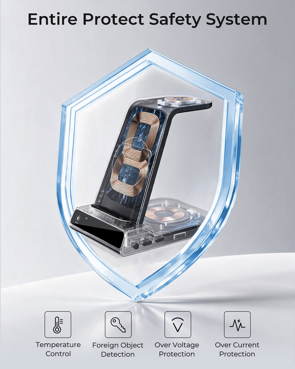 Elecdov C01 3 In 1 Magnetic Charging Station for Samsung,Includes Charger Plug