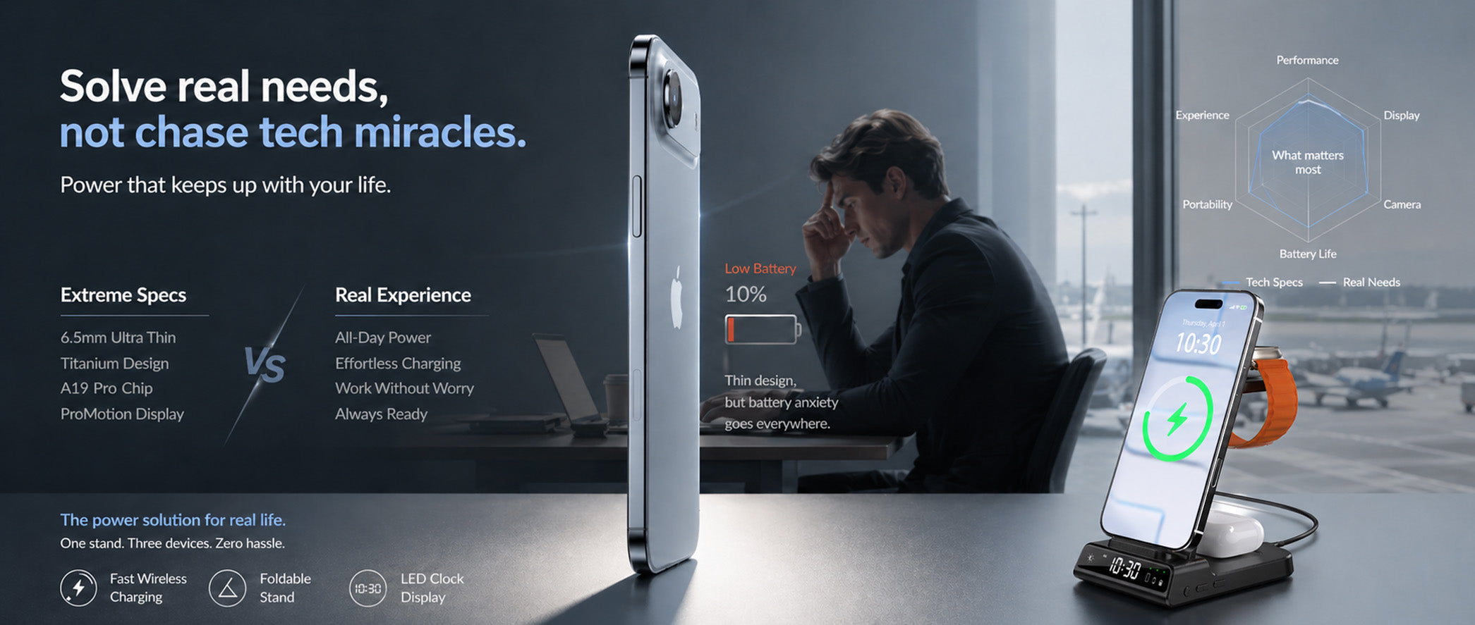 Triple everyday power station — Qi2.2 multi-device charging for a dedicated World Cup 2026 fan cave desk
