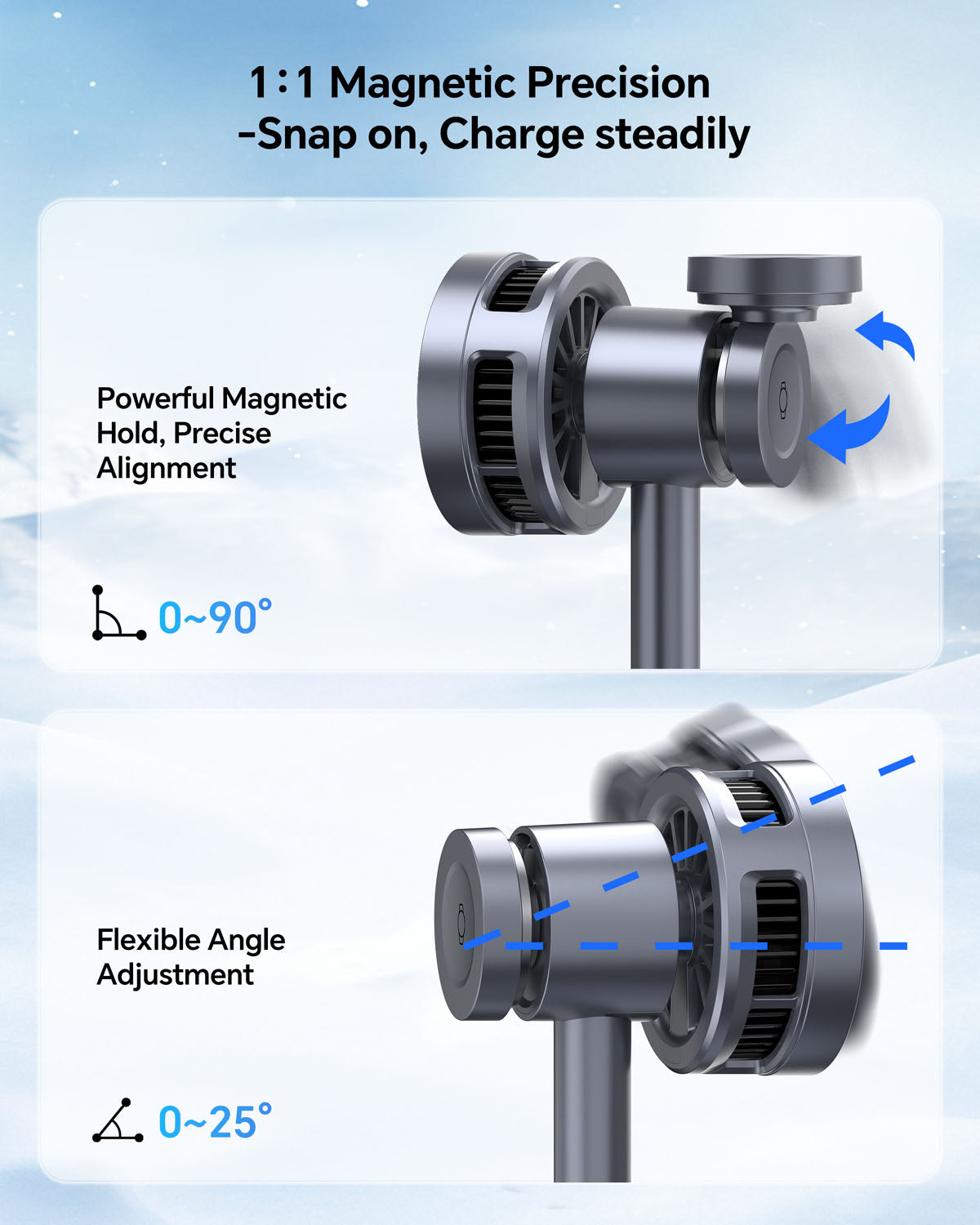 Elecdov W98S 3 In 1 Magnetic Charging Station for Samsung Qi2 Certified Charger,Includes Charger Plug