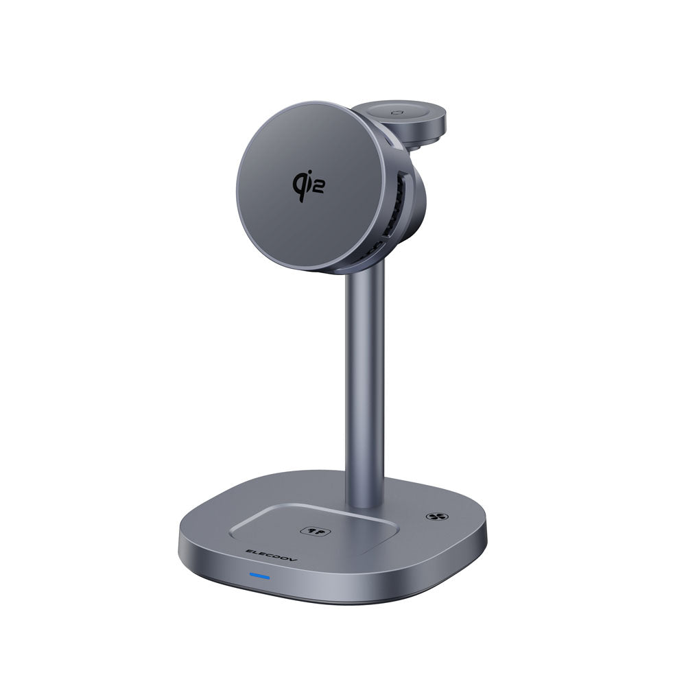 Elecdov W98S 3 In 1 Magnetic Charging Station for Samsung Qi2 Certified Charger,Includes Charger Plug