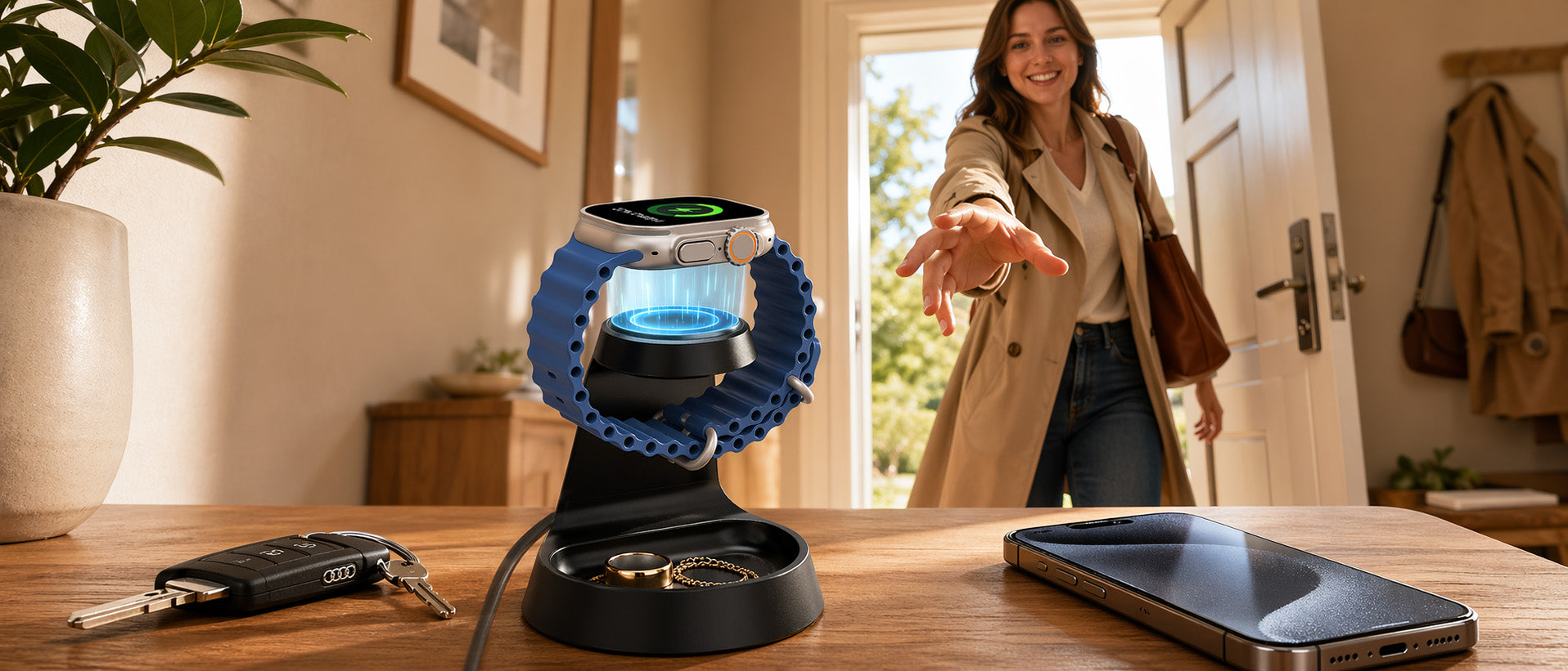 Smartwatch Charging Dock 2-in-1 Desktop
