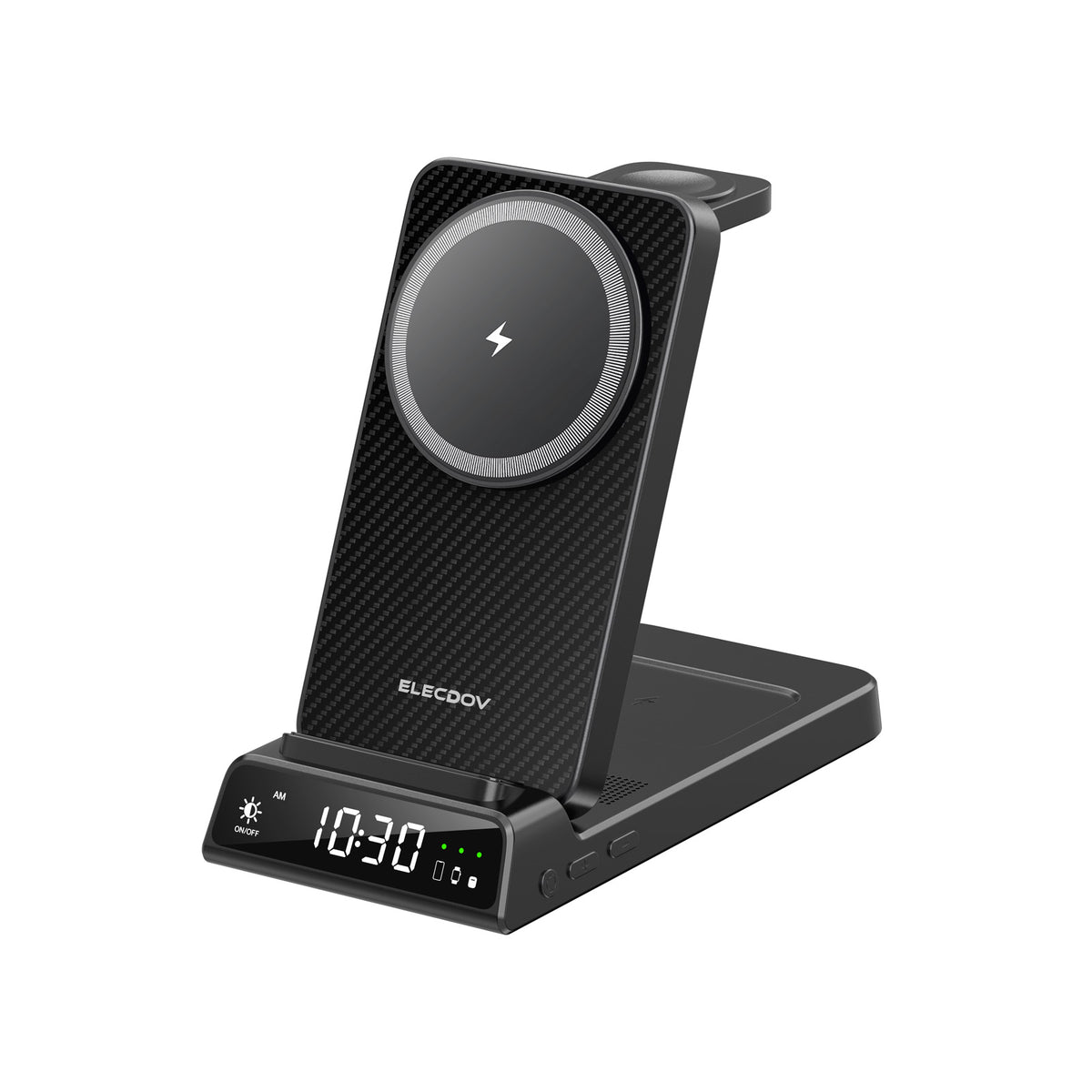 Elecdov CE19A-CF 3 In 1 Magnetic Charging Station for Apple,Includes Charger Plug