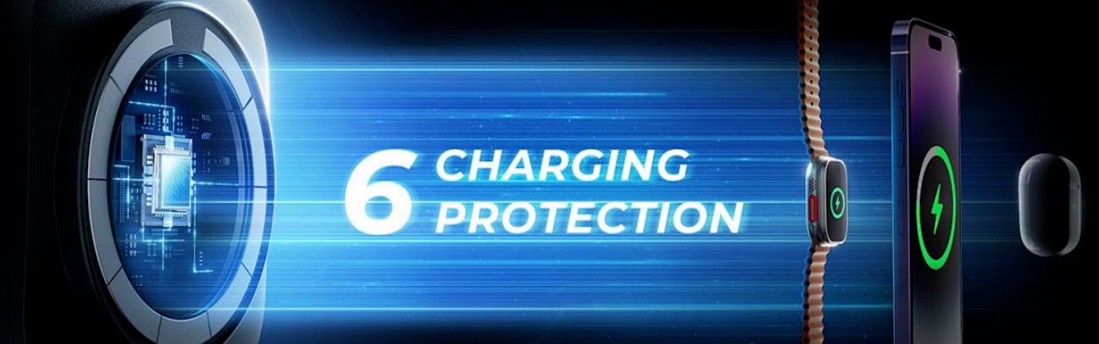 6-layer charging protection system with smart circuit board for safe charging