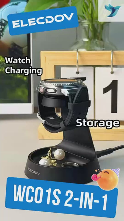 Elecdov WC01S 2 In 1 Magnetic Charging Station for Samsung