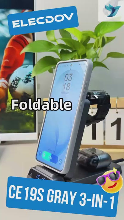 Elecdov CE19S 3 In 1 Magnetic Charging Station for Samsung,Includes Charger Plug