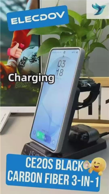 Elecdov CE20F 3 In 1 Magnetic Charging Station for Samsung,Includes Charger Plug